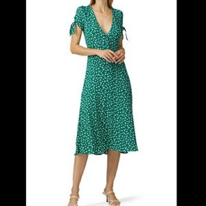 Reformation Floral Green Rosalinda Dress